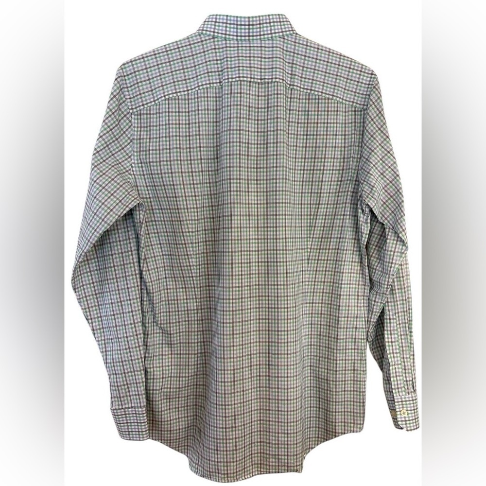 Banana Republic Men’s Green/Black/Blue Plaid Shirt Size L - Picture 2 of 6